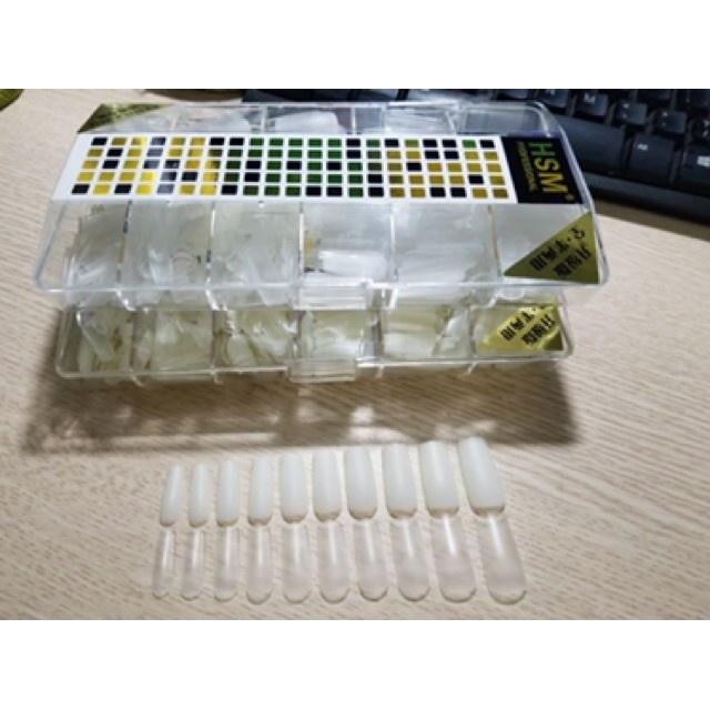 Móng up tay HSM - from vuông trơn mỏng dẻo [hộp 500c đủ size từ 0-9] Thiên Di Nail
