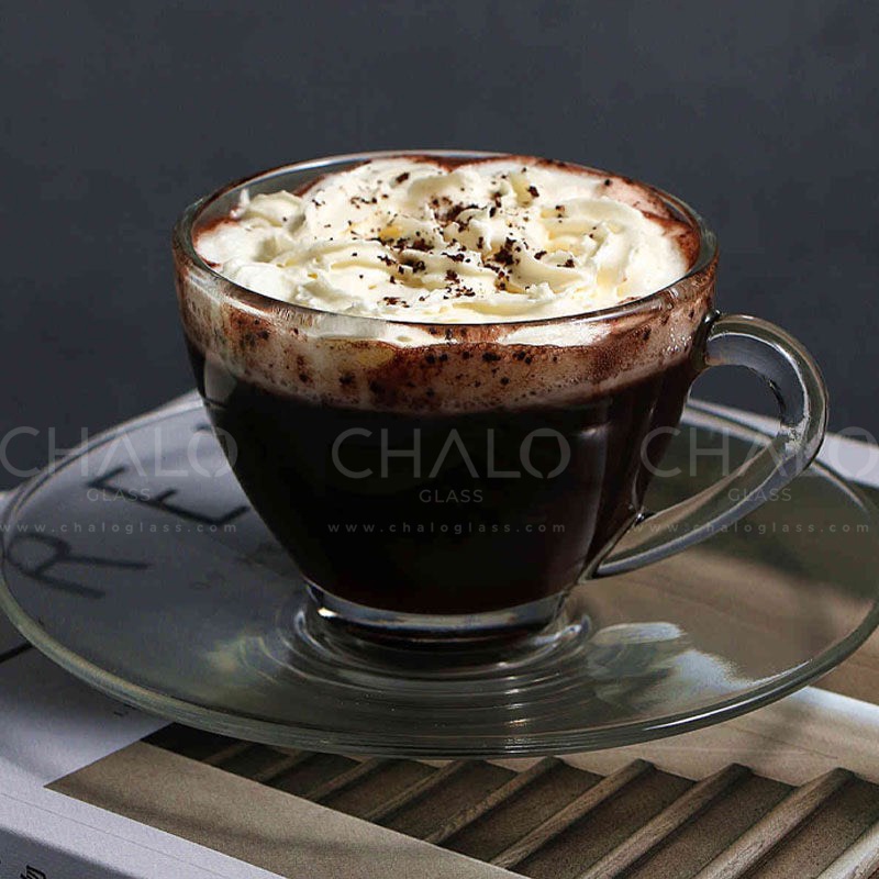 Tách đĩa thủy tinh Ocean Cosmo Cup - 200ml - P00640 [Made in Thailand]