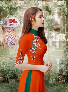 Vải áo dài hoa Lan