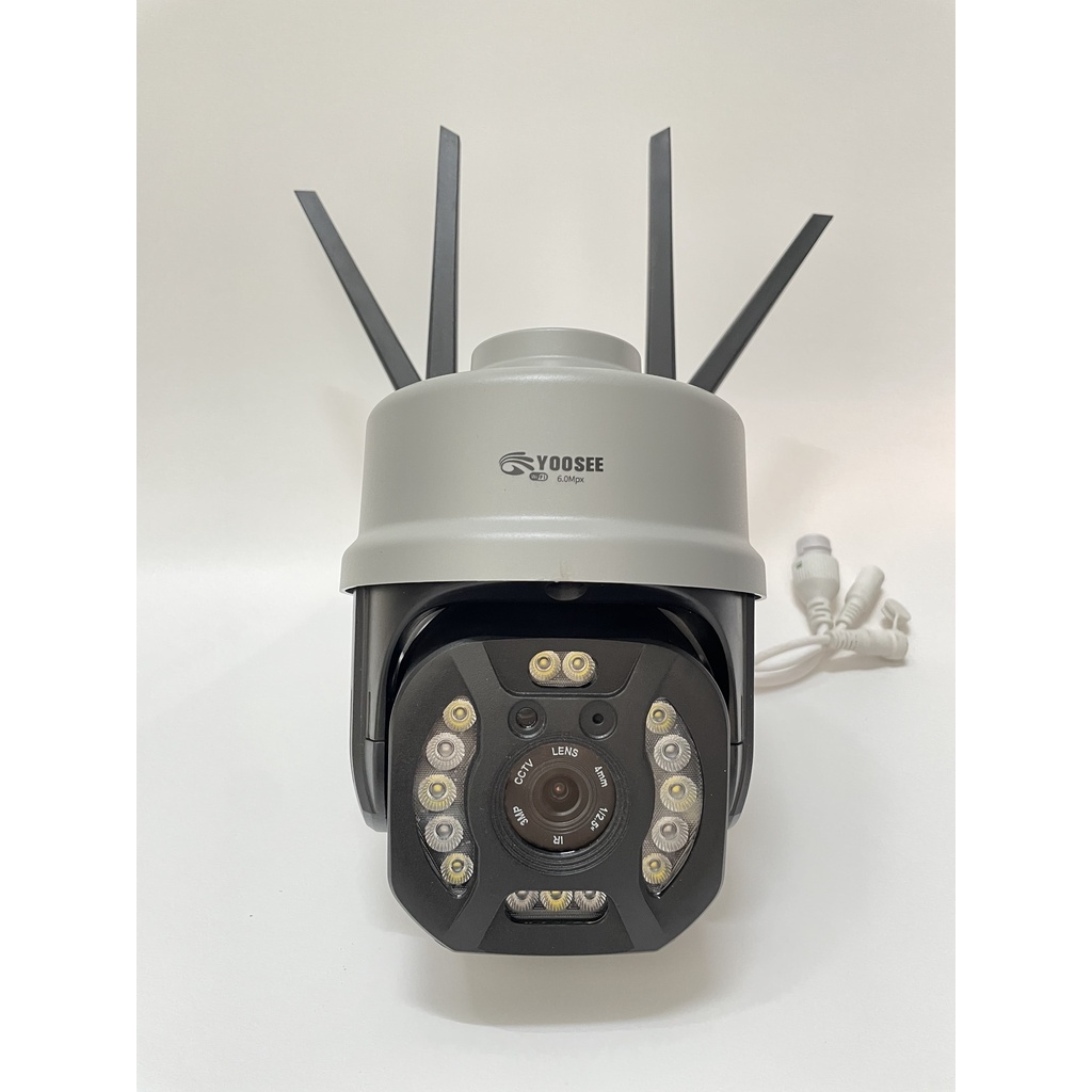 Camera wifi yoosee 4 râu 17 Led FULL HD 6.0Mpx Siêu nét chuyên dụng ngoài trời Xoay 360 BH 5 năm