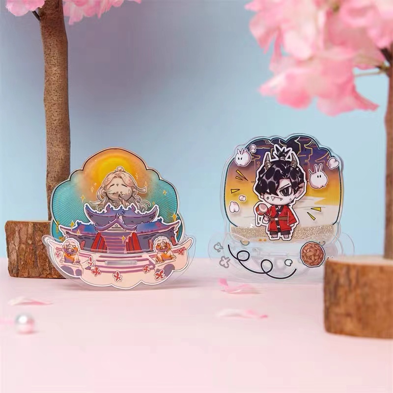 Standee bập bênh Thần Tài lưu sa lấp lánh Thiên Quan Tứ Phúc hàng chính hãng Chaodian