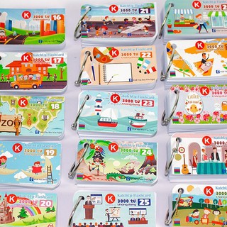 Bộ KatchUp Flashcard 3000 từ tiếng Anh B (1500 từ) – 3 loại giấy