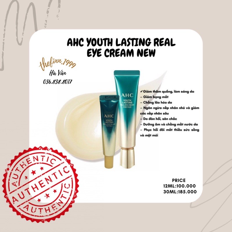 kem dưỡng mắt AHC mẫu mới