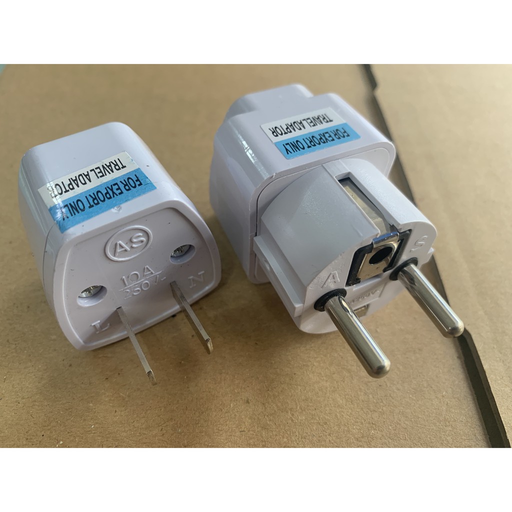 Travel Adapter Cốc chuyển đổi 3 chấu sang 2 châu adapter chuyển đổi 3 chân sang 2 chân cắm tròn hoặc dẹp phích cắm đổi c