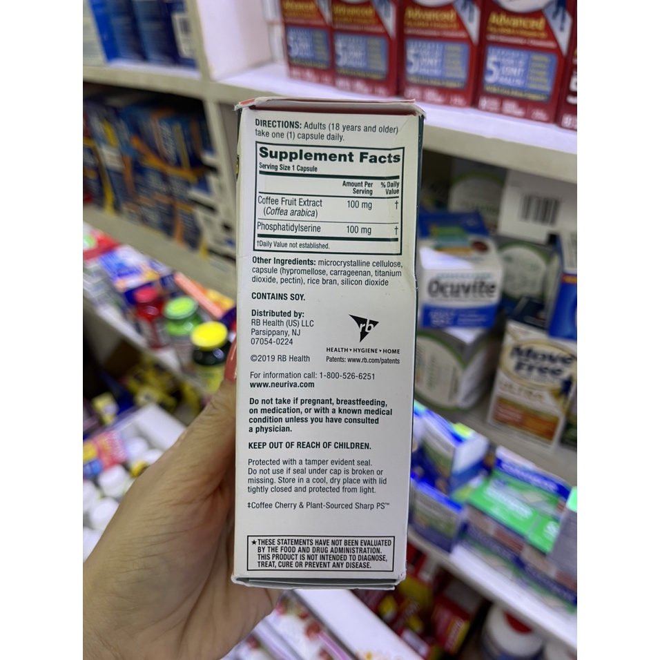 Viên uống Neuriva Brain Supplement Original bổ não tăng cường trí nhớ