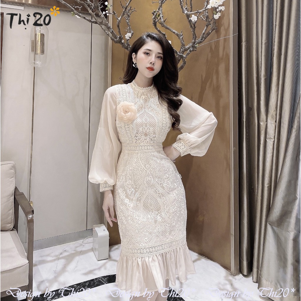 Đầm dự tiệc ren dáng ôm V4012, thời trang thiết kế Thi20* phù hợp diện đi làm, đi sự kiện, đi tiệc, đi chơi, đi biển