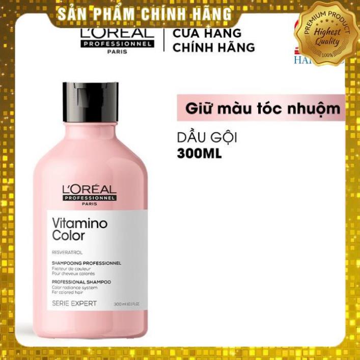 DẦU GỘI LOREAL VITAMINO COLOR RESVERATROL 2021 GIỮ MÀU TÓC NHUỘM 300ML (CHAI)