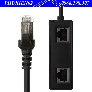 Thiết bị chia cáp mạng RJ45 , Dây chia cổng mạng RJ45 1 ra 2 - RJ45 Cable splitter 1-2, Dây chia cổng mạng RJ45 1 ra 2