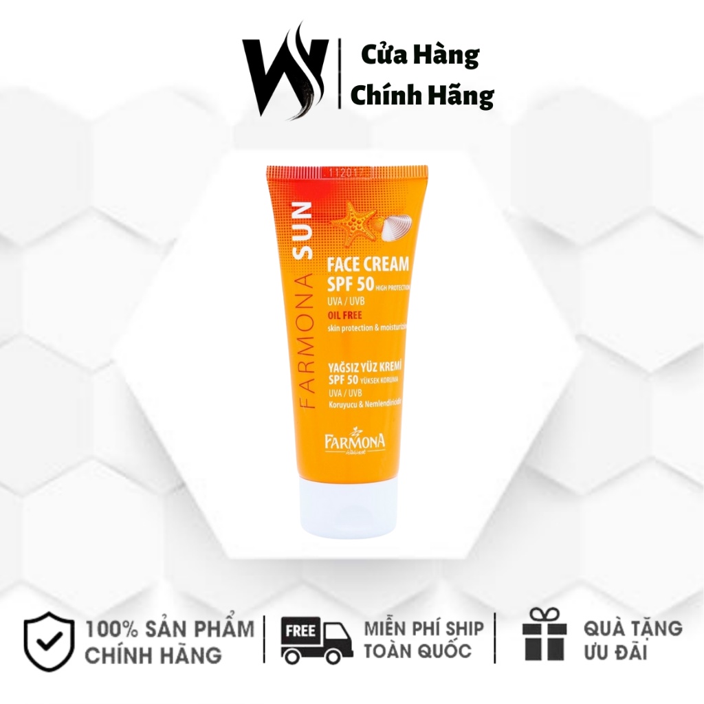 [Hàng Auth]Kem Chống Nắng Farmona Sun Face Cream Oil Free Spf 50 Cho Da Dầu Mụn White Store