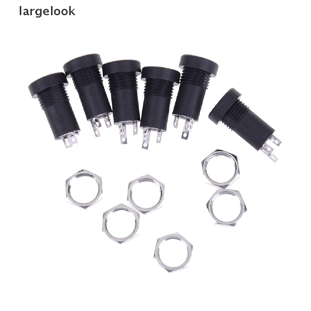 Bộ 2 Đầu Cắm Âm Thanh 3.5MM 3 Cực Màu Đen Kèm Đai Ốc ♨Hot