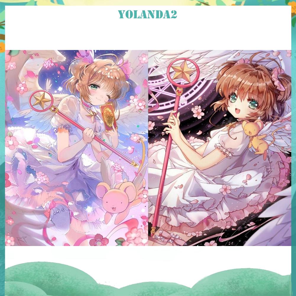 Kit tranh thêu chữ thập đóng dấu full nhân vật Anime DIY vải in sẵn 11Ct chỉ cotton 3 sợi trang trí nhà cửa