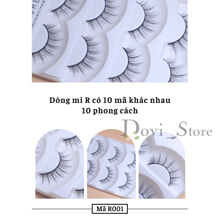 [ Rẻ Vô Địch] Mi giả tự nhiên, mi giả 3D (5 CẶP) phong cách cho khách tiệc, hàng ngày mỏng nhẹ Redcherry