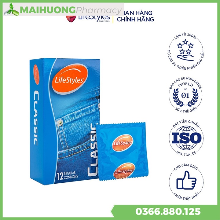 Bao Cao Su LifeStyles Classic 12 condoms