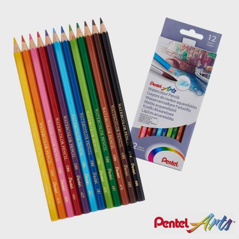 Bút Chì Màu Nước CAO CẤP PENTEL CB9 | Chất Chì Mềm, Dễ Tán, Dễ Pha Trộn Màu