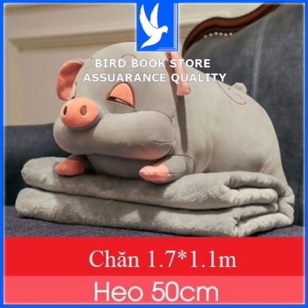 Gối ôm ngủ Lợn phê cần - Gấu bông heo béo ú đáng yêu ngộ nghĩnh Bird book