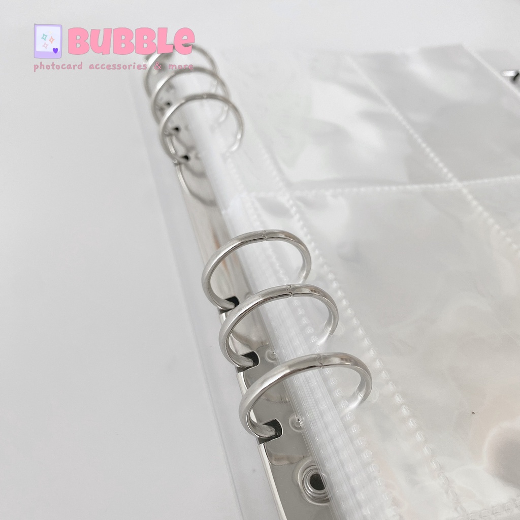 Binder A5 6 lỗ có ngăn tim đựng ngoài bìa còng sổ còng sắt sổ đựng card photocard Kpop Anime ruột giấy bullet journal