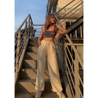 Quần sweatpants đen trắng basic Caroline Pants | Lnd