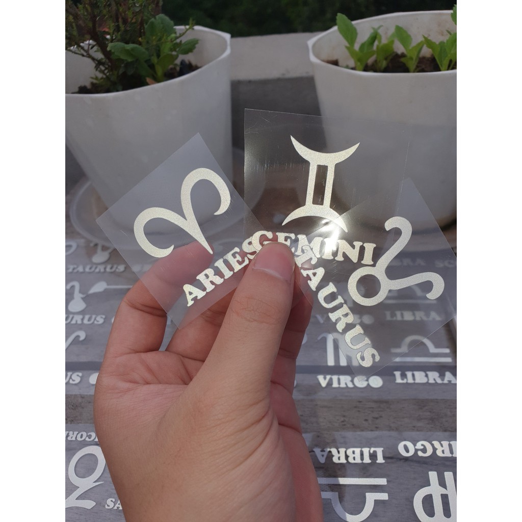 Hình sticker 12 cung hoàng đạo ép phản quang lên áo Mr.Buffalo