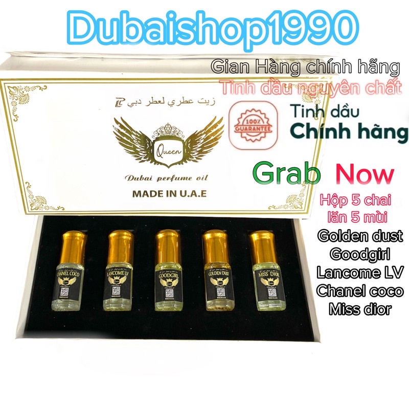 Sét 5 chai tinh dầu nước hoa Dubai chính hãng