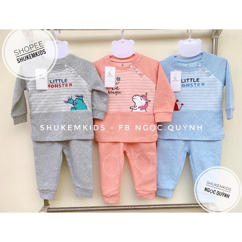 Bộ nỉ Moon cho bé 6m đến 2-3y