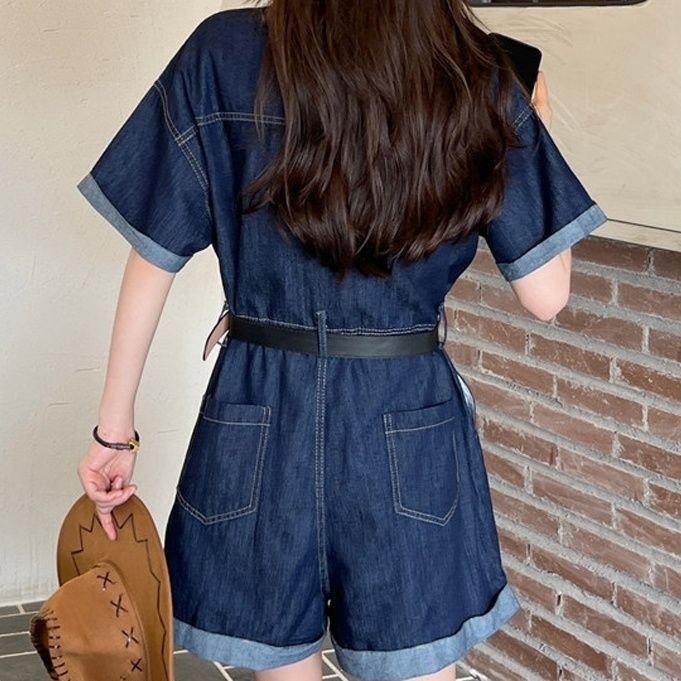 Jumpsuit Denim Ngắn Thời Trang Mùa Hè Dành Cho Nữ | BigBuy360 - bigbuy360.vn