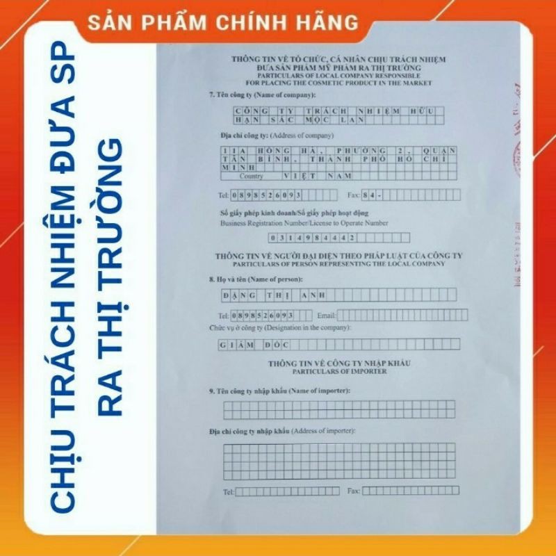 Sắc Mộc  lan liền sẹo mờ thâm nám tàn nhang