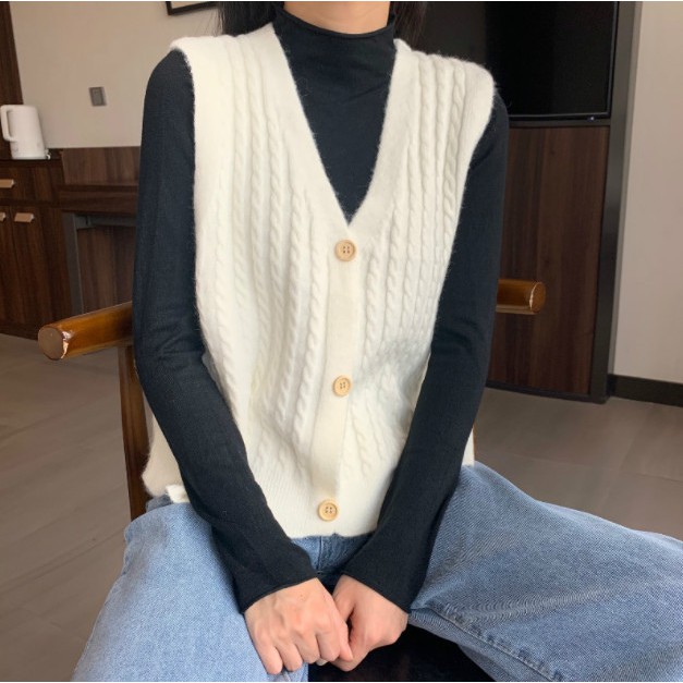 (Hàng có sẵn/ Ảnh thật) Áo gile nữ - Áo len gile thu đông 2021 | BigBuy360 - bigbuy360.vn