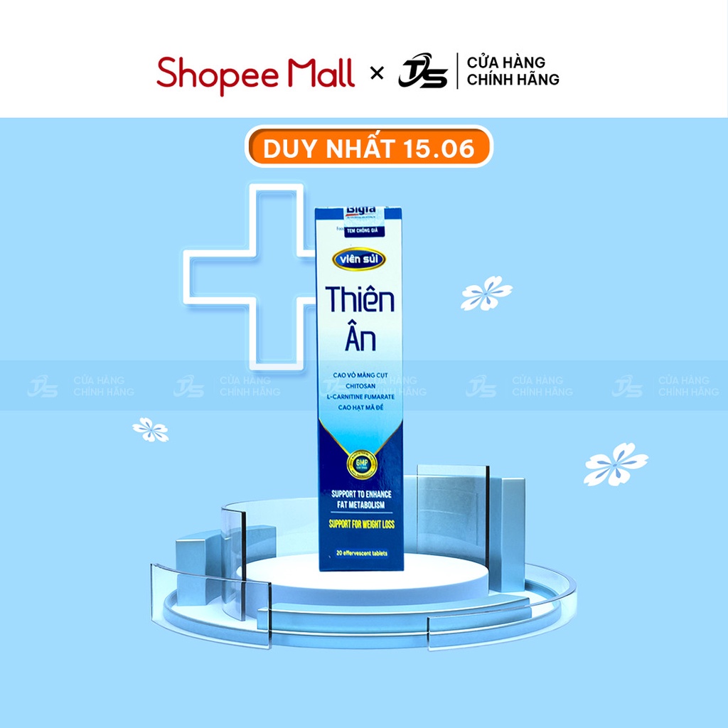 Sủi giảm cân Thiên Ân TS GROUP Giảm cân cấp tốc Hiệu quả nhanh An toàn tại nhà Hộp mềm tiêu chuẩn 20 viên - Ami Slim