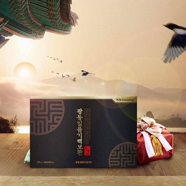 An Cung Bổ Não Ngưu Hoàng Hoàn Trầm Hương Kwangdong Hàn Quốc Ngăn Ngừa Đột Quỵ 60 Viên