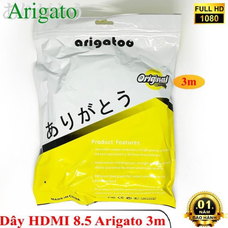 Dây Hdmi 3M Od 8.5 Arigato Đảm Bảo Chất Lượng
