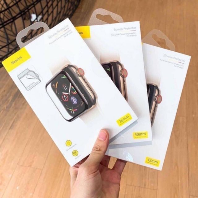 Kính cường lực Apple Watch đủ size 38mm-42mm-44mm chính hãng baseus