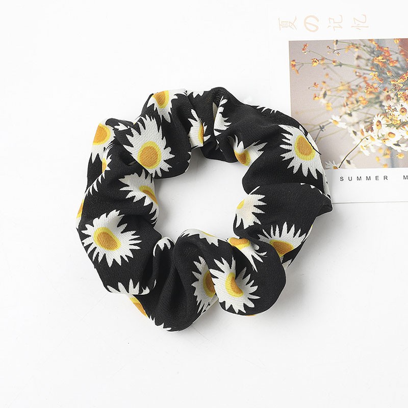 Dây thun buộc tóc họa tiết hoa cúc xinh xắn dành cho nữ
