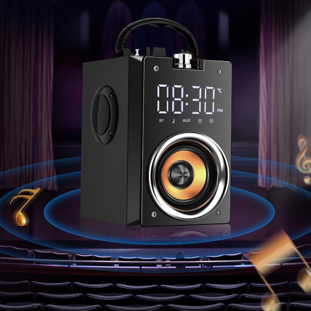 Loa Nghe Nhạc Bluetooth MC H1 Đa Năng Hiển Thị Giờ Kiêm Đài Radio FM Thiết Kế Hiện Đại Âm Thanh Vòm 3D