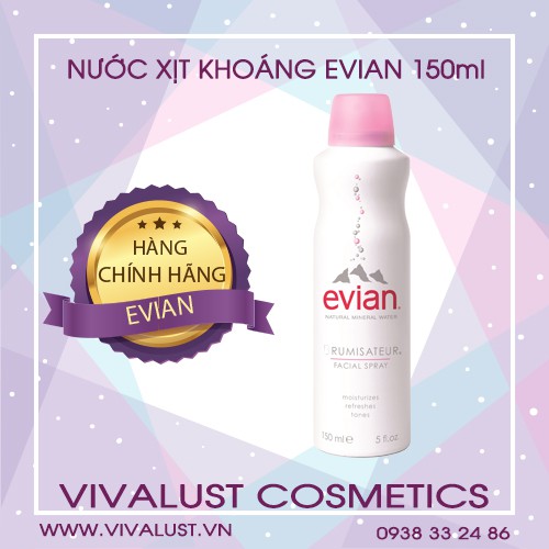 Nước xịt khoáng EVIAN 150ml