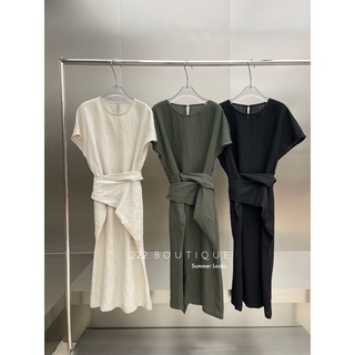 Váy linen dt buộc vạt cạnh d4652