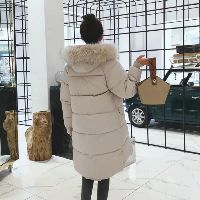 Áo khoác phao dài có mũ nữ
