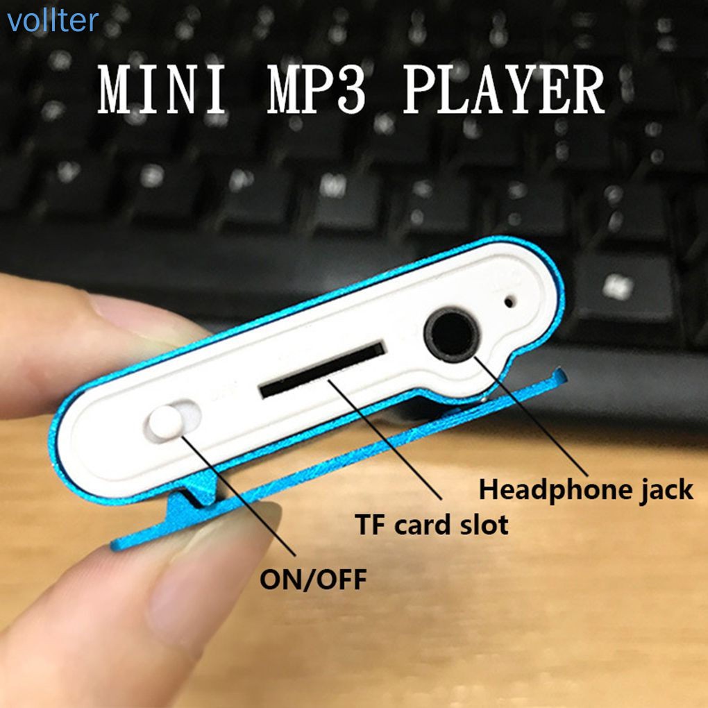 Máy Nghe Nhạc Mp3 Mini Có Kẹp Gắn Áo Hỗ Trợ Thẻ Nhớ Sd Tf Thiết Kế Phong Cách