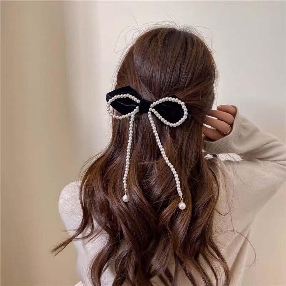 Kẹp Tóc Hình Nơ Phong Cách Hàn Quốc Ngọt Ngào Cho Nữ