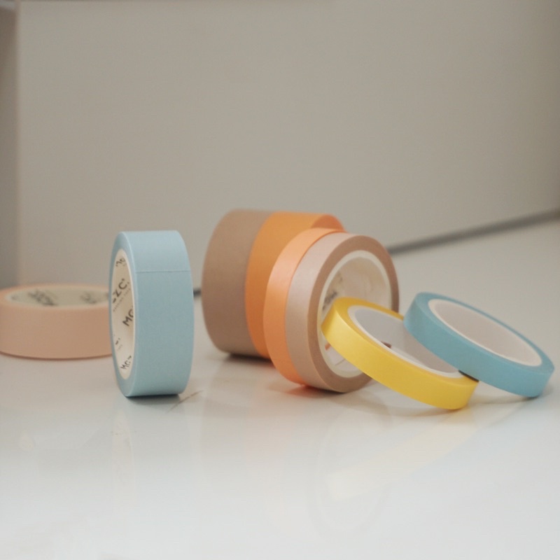 Băng keo trơn màu pastel - Solid Color Washi Tape