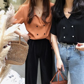 Áo sơ mi công sở cổ V bigsize