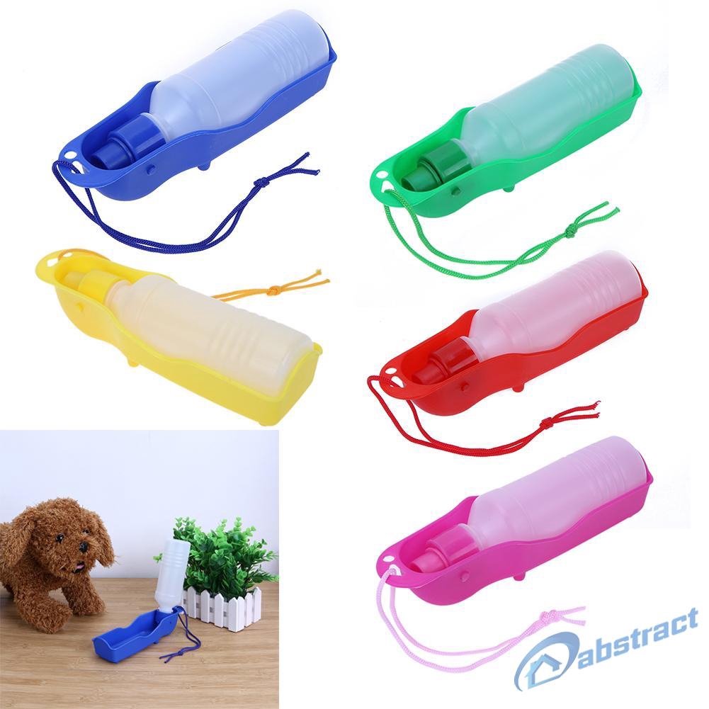 AB 250ml Dog Water Bottle Feeder Plastic Portable Outdoor Pet Drinking Bottle