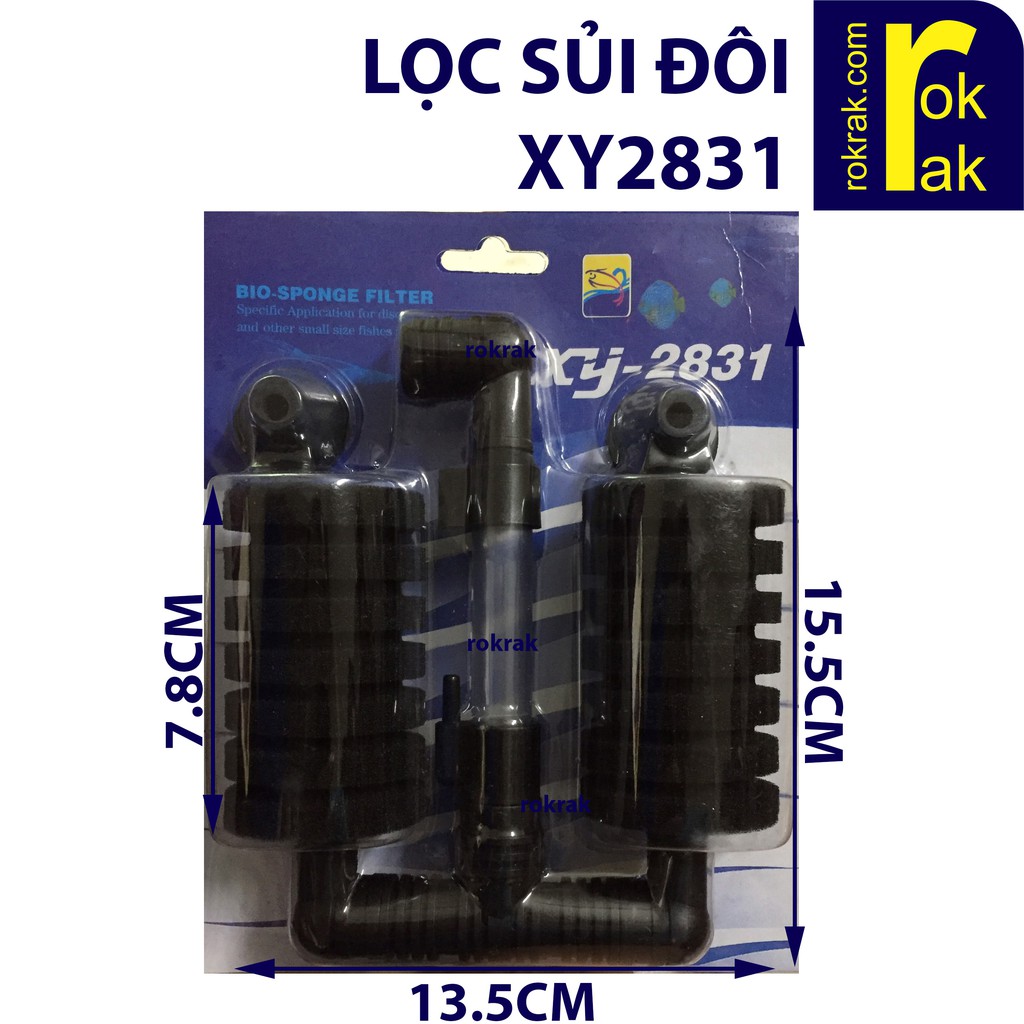 GIÁ SỈ-Lọc sủi vi sinh Đôi XY2831 Xinyou cho hồ cá guppy, tép cảnh