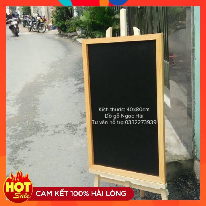 BẢNG ĐEN MENU viết phấn 60x80cm khung gỗ cao cấp FREE SHIP Tặng vít treo bảng  ( cam kết như hình )