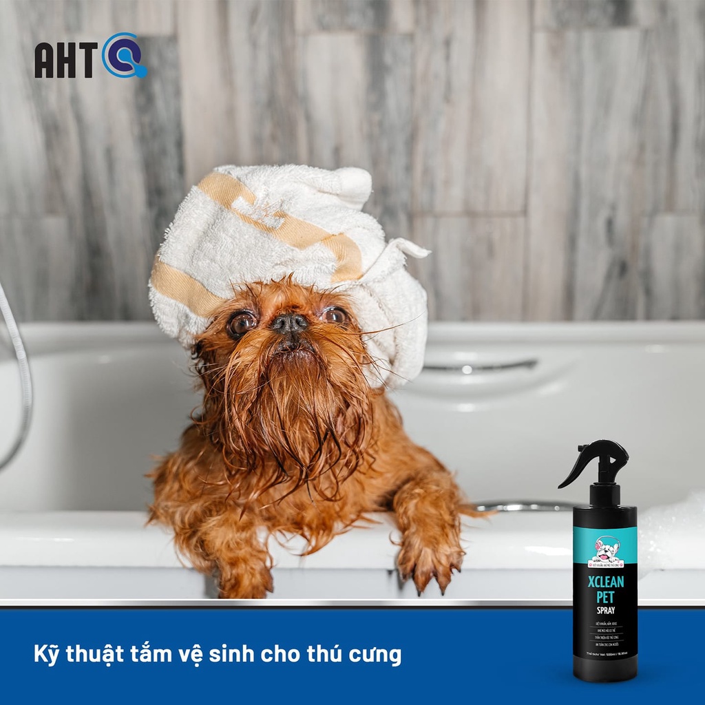 Chai xịt khử mùi hôi thú cưng, khử mùi chó mèo, khử mùi nước tiểu chó mèo, cát vệ sinh-Nano Xclean Pet 500ml