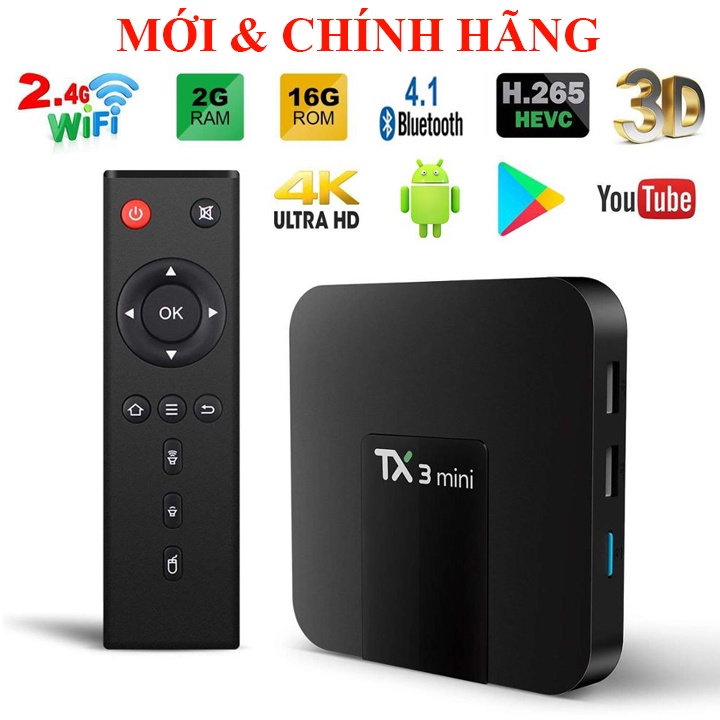 Tivi box TX3 Mini 32GB+4GB 16GB+2GB xem Youtube hát Karaoke, X96Q