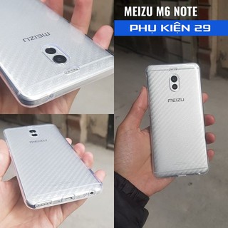 [Meizu M6 Note] Dán lưng 3D vân Cacbon - Carbon