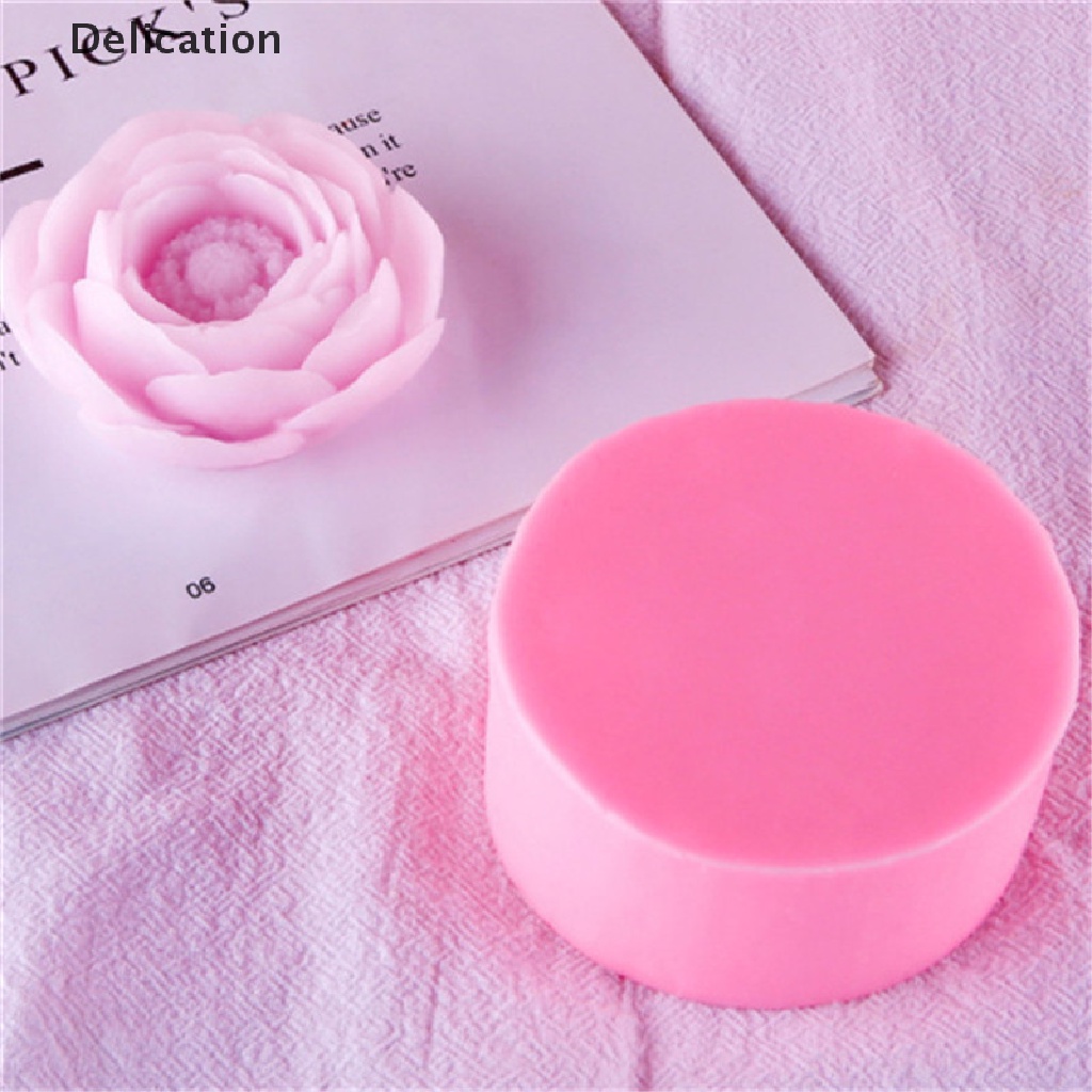 Khuôn silicone tạo hình hoa mẫu đơn làm xà phòng/ nến trang trí bánh thủ công