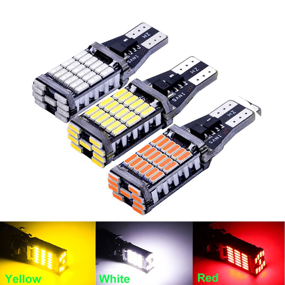 Set 2 Bóng Đèn LED T15 W16W 921 912 T16 902 Công Suất Cao 45pcs 4014SMD 1200LM Ánh Sáng Trắng Dành Cho Ô Tô