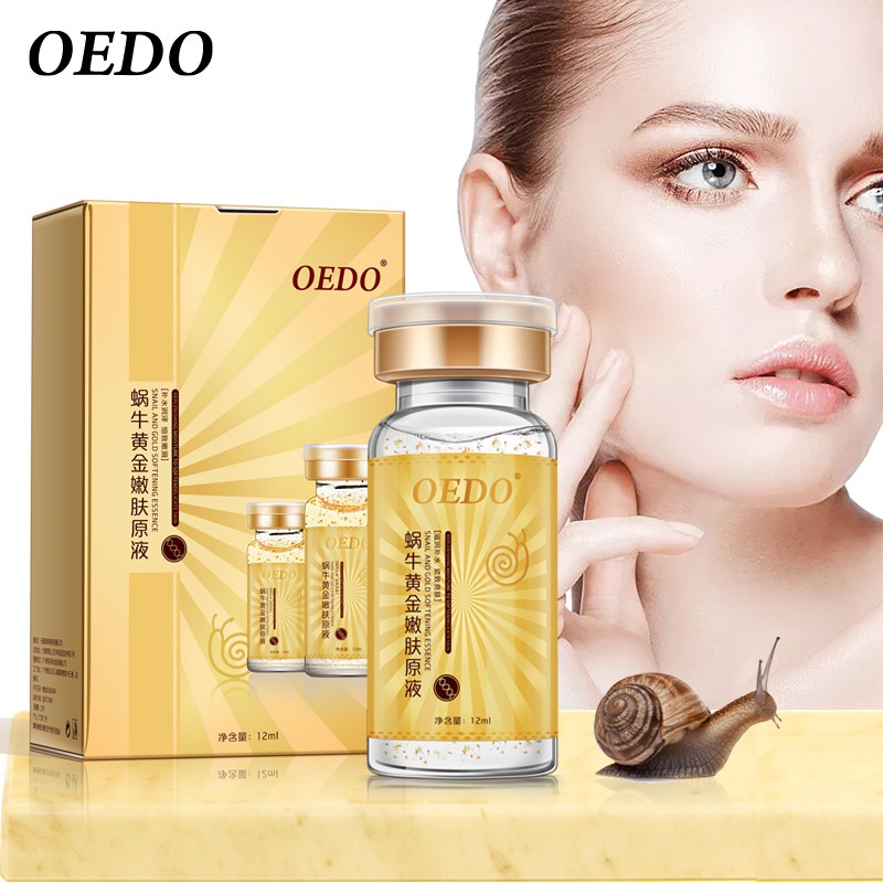 OEDO Bộ Sản Phẩm Tinh Chất Vàng Ốc Sên Hyaluronic Acid Chống Lão Hóa 12ml + Serum Chống Nếp Nhăn Làm Trắng Da 10ml