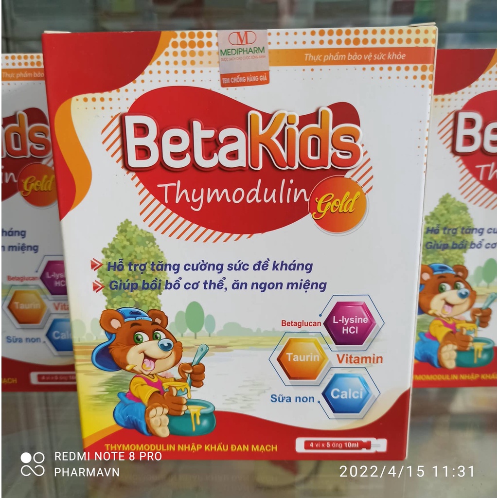 Betakids thymodulin gold tăng cường sức đề kháng,bồi bổ cơ thể,giúp bé ăn ngon miệng